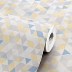 Papel-de-Parede-Vinilico-Mosaico-Triangulos-Azul-e-Cinza