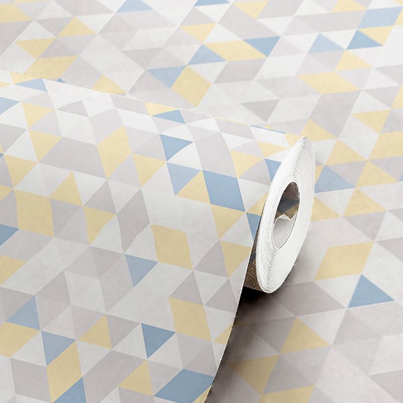 Papel-de-Parede-Vinilico-Mosaico-Triangulos-Azul-e-Cinza
