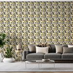 Papel-de-Parede-Vinilico-Mosaico-Triangulos-Amarelo-e-Preto