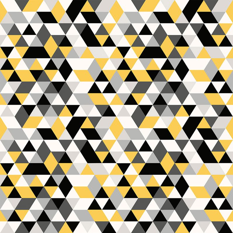 Papel-de-Parede-Vinilico-Mosaico-Triangulos-Amarelo-e-Preto