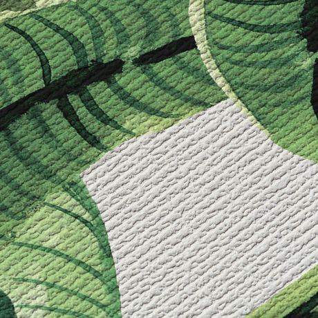 Papel de Parede Vinílico Paisagem tropical Verde e Bege