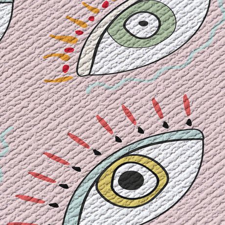 Papel de Parede Vinílico POP Olhos Rosa I