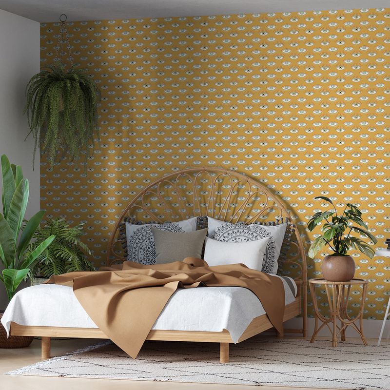 Papel-de-Parede-Vinilico-POP-Olhos-Amarelo
