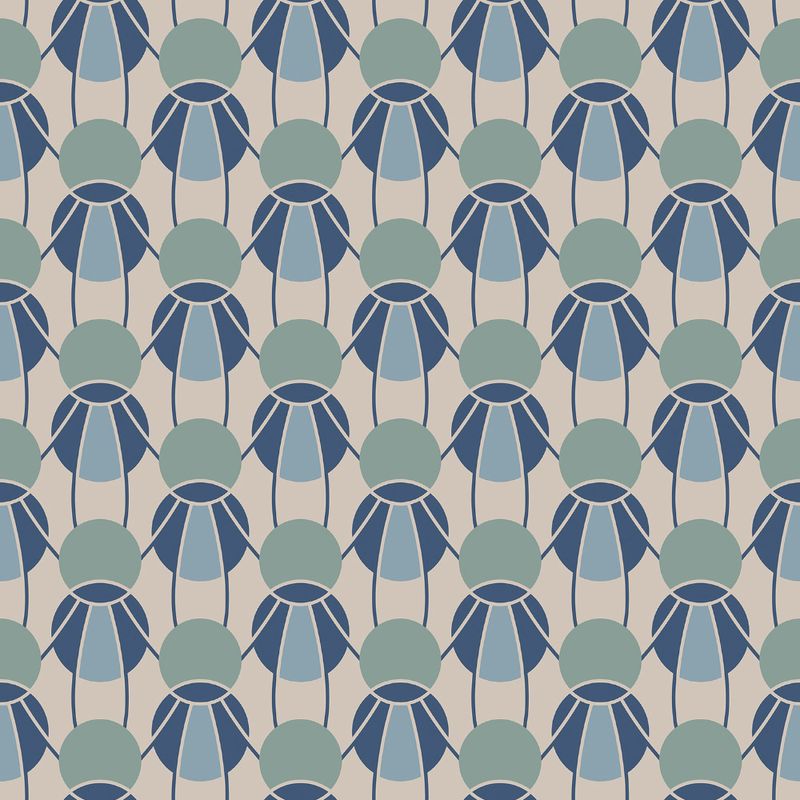 Papel-de-Parede-Vinilico-Retro-Abelinhas-Azul-e-Azul-Marinho