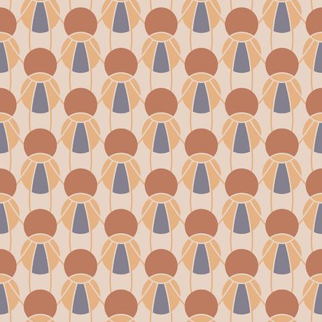 Papel de Parede Vinílico Retrô Abelinhas Bege e Marrom