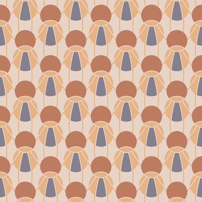 Papel-de-Parede-Vinilico-Retro-Abelinhas-Bege-e-Marrom