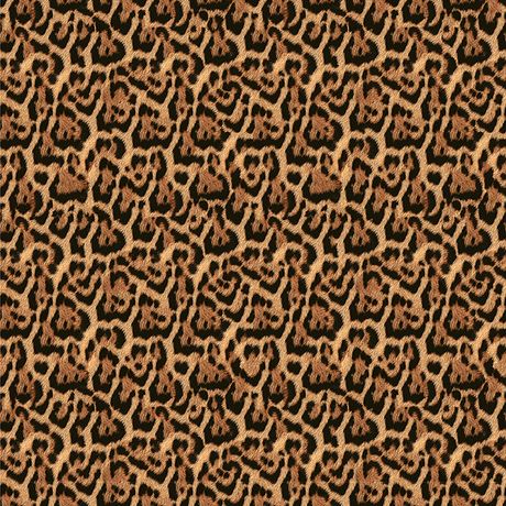 Papel de Parede Vinílico Animal Print Laranja e Preto