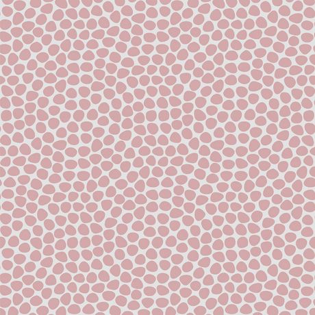 Papel de Parede Vinílico Retrô Bolinhas Rosa e Cinza