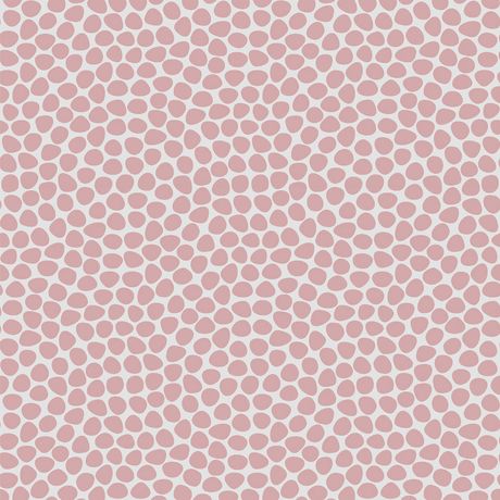 Papel de Parede Vinílico Retrô Bolinhas Rosa e Cinza