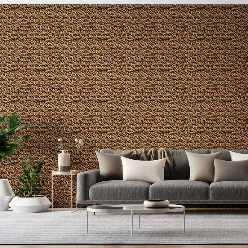 Papel-de-Parede-Vinilico-Animal-Print-Laranja-e-Preto