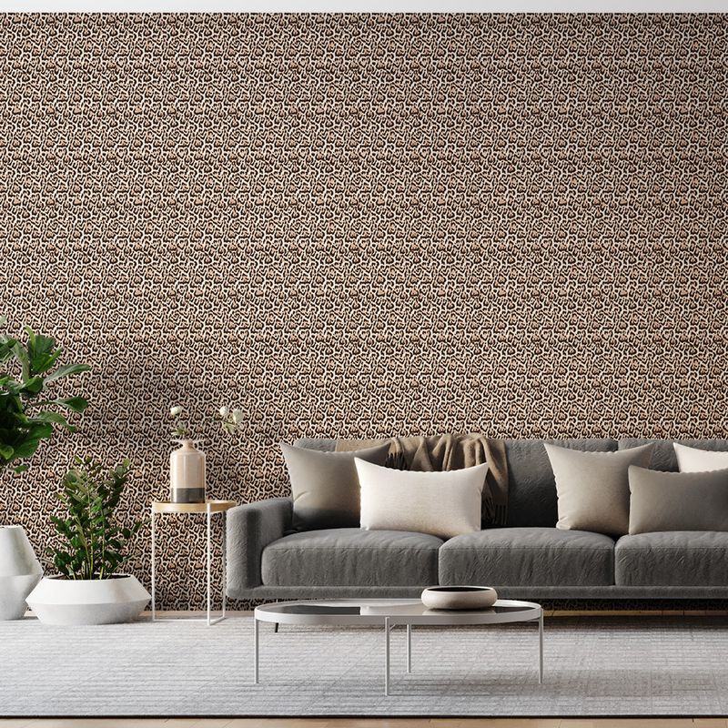 Papel-de-Parede-Vinilico-Animal-Print-Bege-e-Preto-I