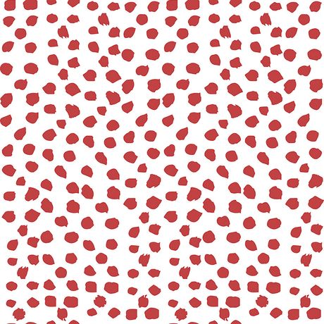 Papel de Parede Vinílico POP Pintinhas Vermelho