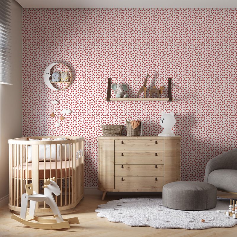 Papel-de-Parede-Vinilico-POP-Pintinhas-Vermelho