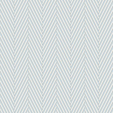 Papel de Parede Vinílico Chevron Tecido Azul