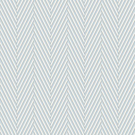 Papel de Parede Vinílico Chevron Tecido Azul