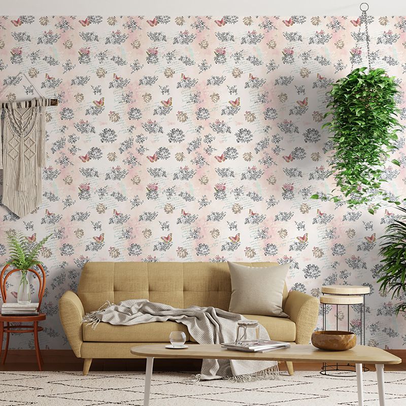 Papel-de-Parede-Vinilico-Floral-Vintage-I-Rosa