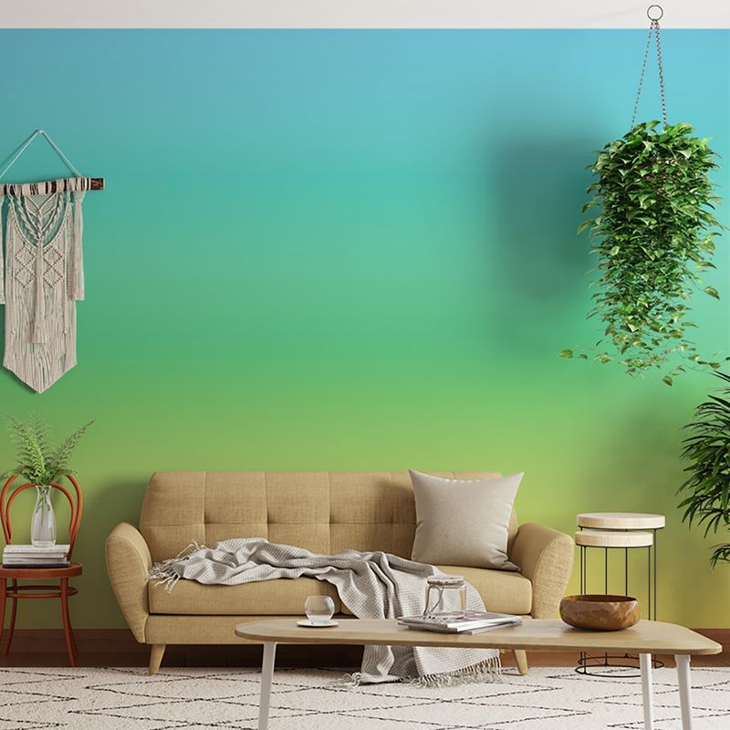 Papel-de-Parede-Vinilico-Floral-Psicodelico-Azul-e-Verde