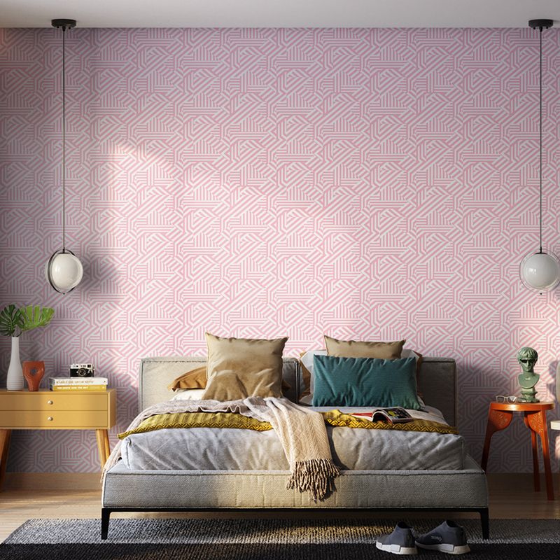 Papel-de-Parede-Vinilico-Geometrico-Linhas-Grossas-Branco-e-Rosa