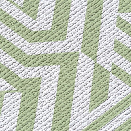 Papel de Parede Vinílico Geométrico Linhas Grossas Branco e Verde