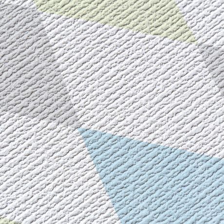 Papel de Parede Vinílico Circo Losangos Azul e Verde