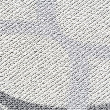 Papel de Parede Vinílico Ikat Curvas Branco e Cinza