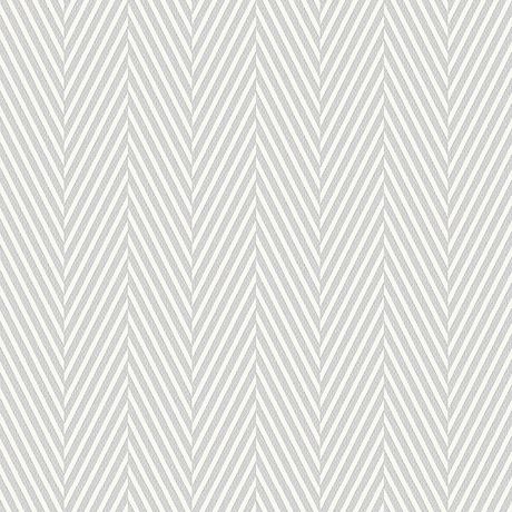 Papel de Parede Vinílico Chevron Tecido Cinza