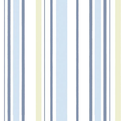 Papel de Parede Vinílico Listras Azul e Laranja