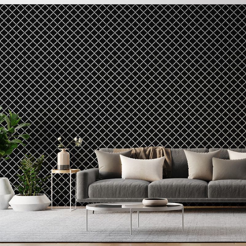 Papel-de-Parede-Vinilico-Ikat-Oriental-Branco-e-Preto