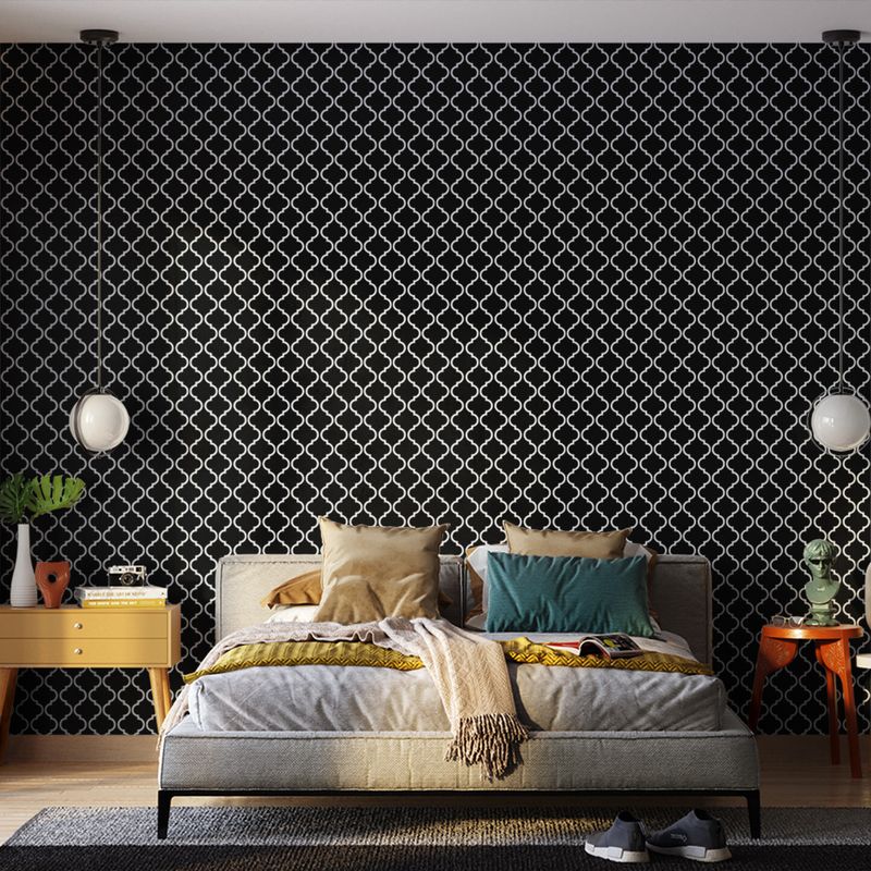 Papel-de-Parede-Vinilico-Ikat-Oriental-Branco-e-Preto