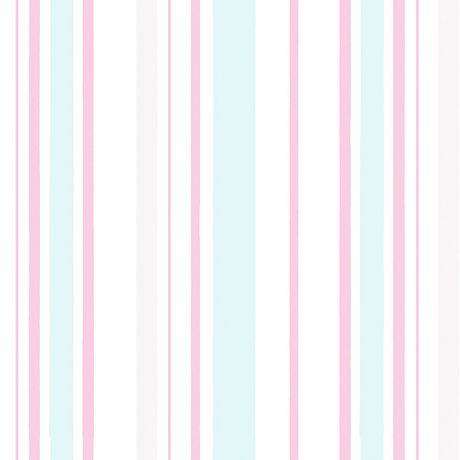 Papel de Parede Vinílico Listras Azul e Rosa
