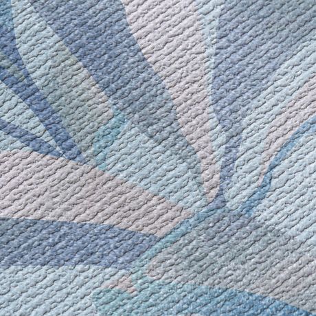 Papel de Parede Vinílico Folhagem Clássica Azul