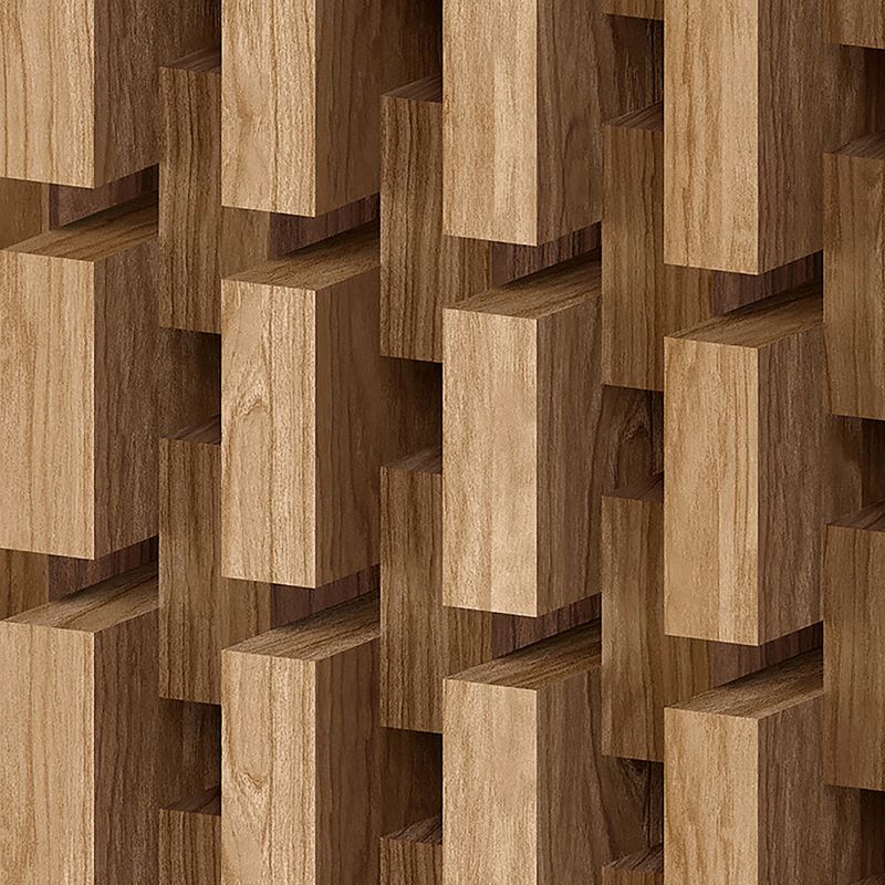Papel-de-Parede-Vinilico-Madeira-Angular-Marrom-e-Preto