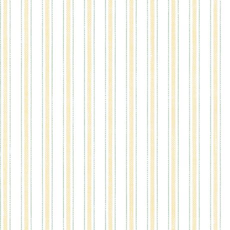 Papel de Parede Vinílico Listra Campestre Amarelo e Verde