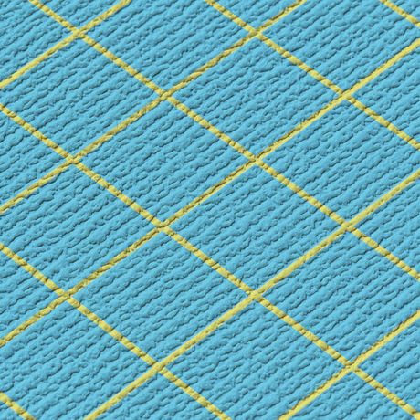 Papel de Parede Vinílico Quadriculado Moderninho Azul e Amarelo