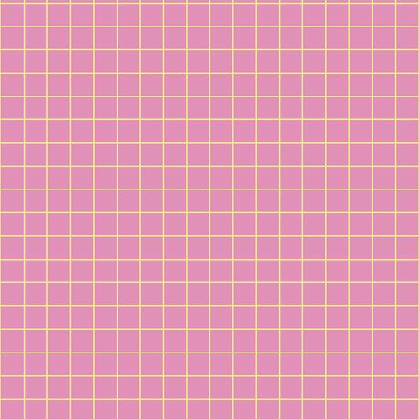 Papel de Parede Vinílico Quadriculado Moderninho Rosa e Amarelo