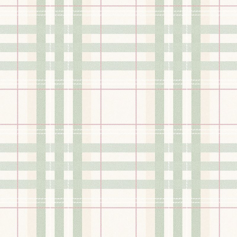 Papel de Parede Vinílico Xadrez Tartan Bege e Verde - uau! bobinex