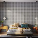 Papel-de-Parede-Vinilico-Xadrez-Tartan-Cinza