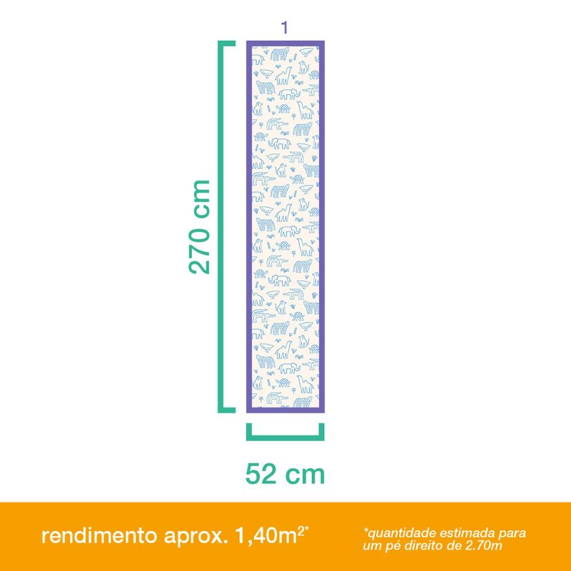 Papel-de-Parede-Vinilico-Bichos-Bacanas-Bege-e-Azul