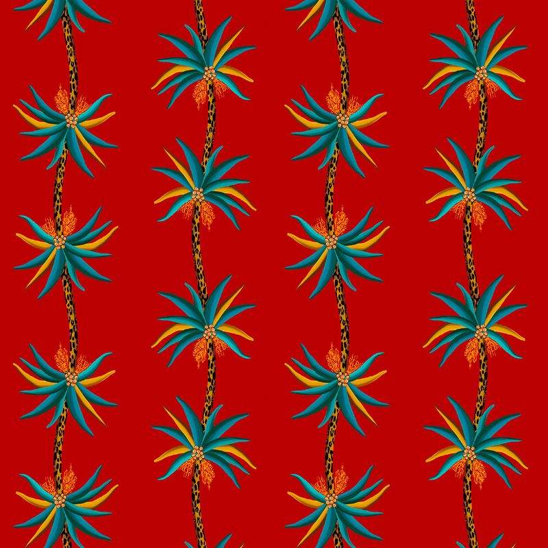 Papel-de-Parede-Vinilico-Amor-Selvagem-Vermelho-e-Azul
