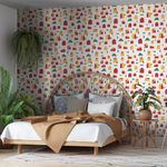 Papel-de-Parede-Vinilico-Casinhas-II-Vermelho-e-Amarelo