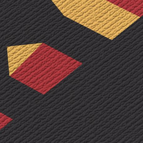 Papel de Parede Vinílico Casinhas III Preto e Amarelo
