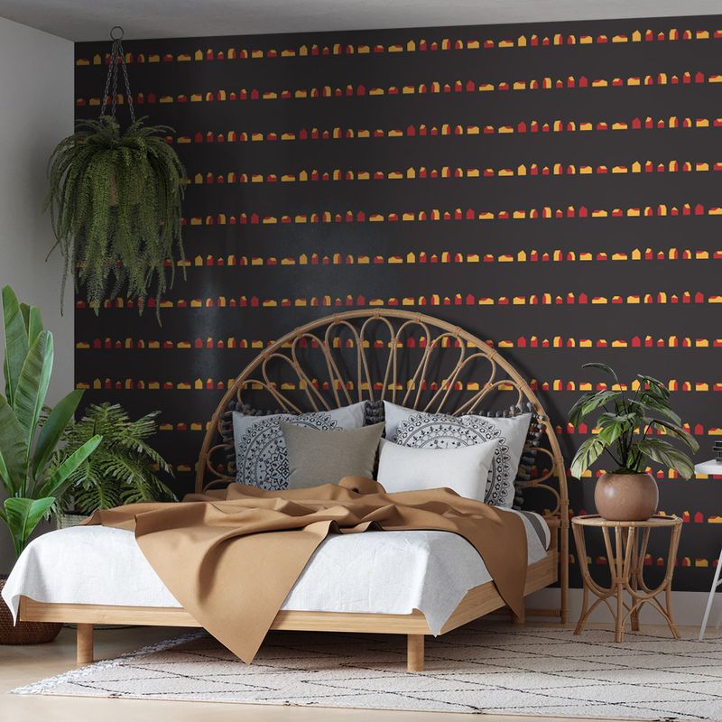 Papel-de-Parede-Vinilico-Casinhas-III-Preto-e-Amarelo