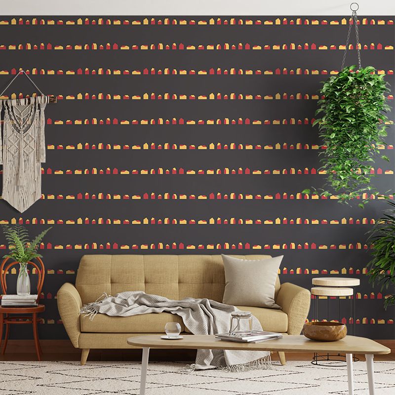 Papel-de-Parede-Vinilico-Casinhas-III-Preto-e-Amarelo