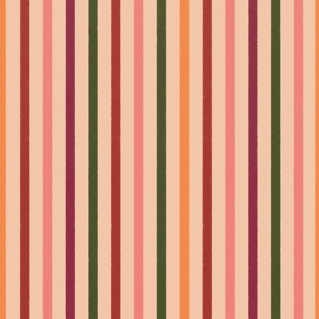 Papel de Parede Vinílico Listra Pic nic Vermelho e Verde