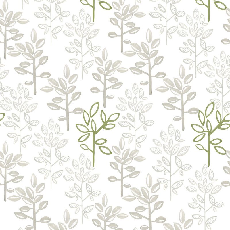 Papel-de-Parede-Vinilico-Plantinhas-Bloom-Verde-e-Branco