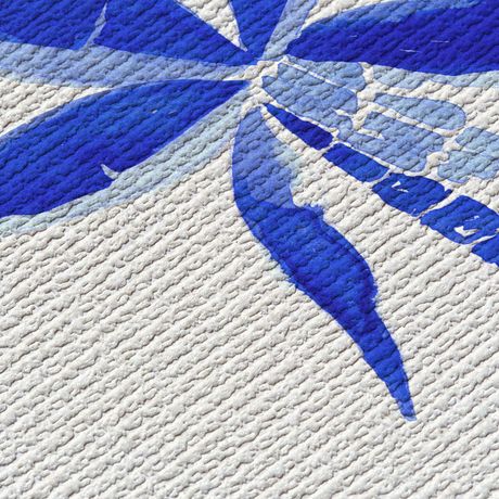 Papel de Parede Vinílico Palmeira Latina Bege e Azul