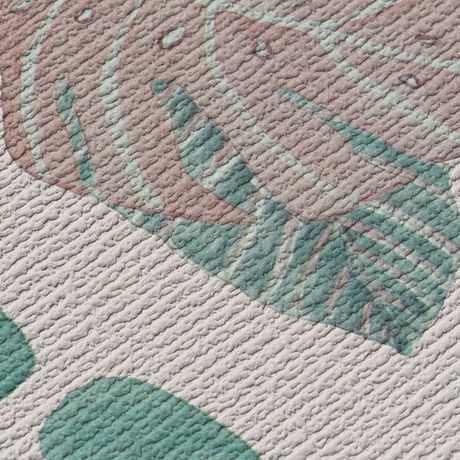 Papel de Parede Vinílico La vie en Rose Bege e Verde