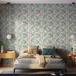 Papel-de-Parede-Vinilico-La-vie-en-Rose-Bege-e-Verde