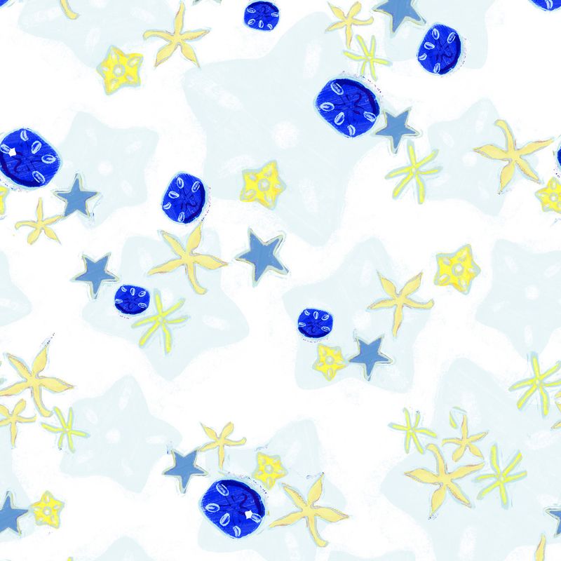 Papel-de-Parede-Vinilico-Estrelas-do-Mar-Azul-e-Verde