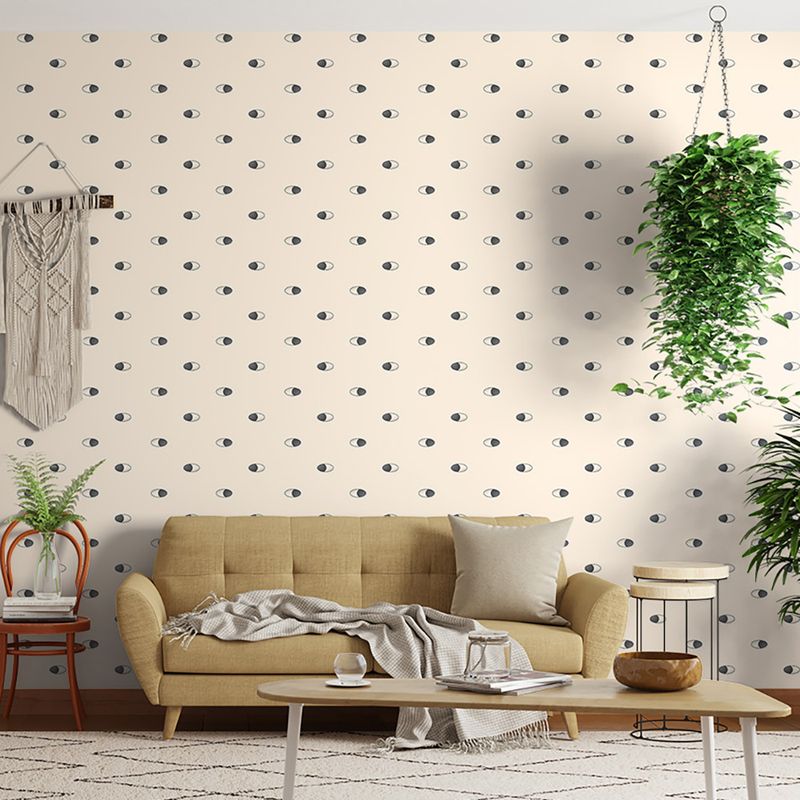 Papel-de-Parede-Vinilico-Funny-Dreams-Bege-e-Preto